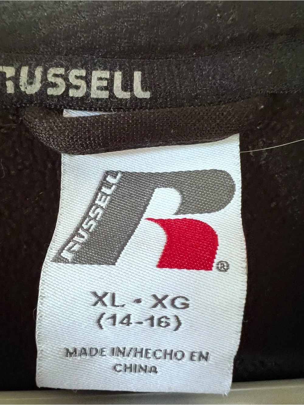 Russell Athletic Black & Gray Camo Zip-Up Hoodie Jacket